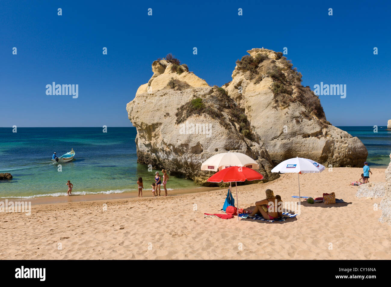 Portugal, Algarve, kleine Bucht in der Nähe von Armacao de Pera, Vila Vita Parc Resort Stockfoto