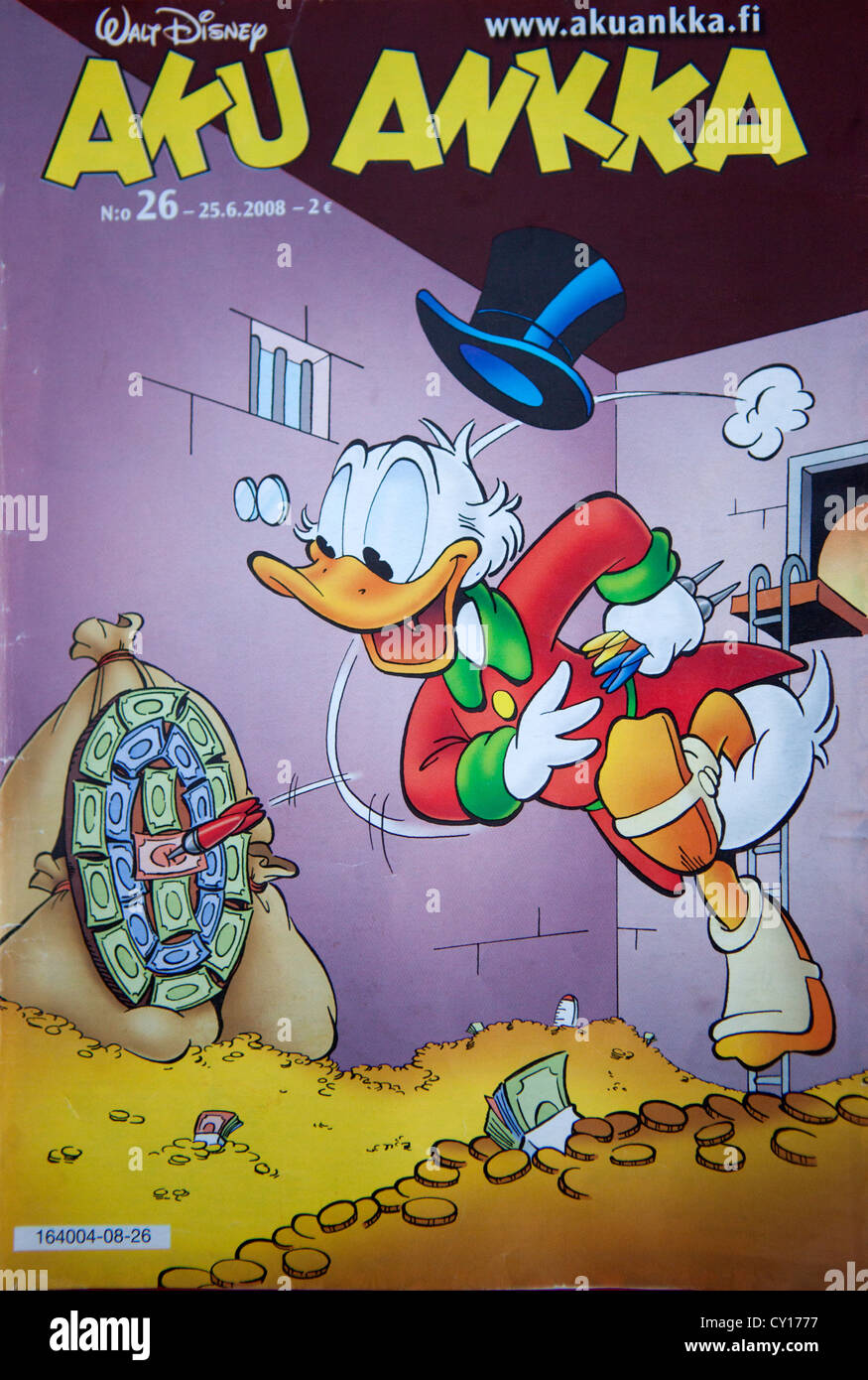Aku Ankka (Donald Duck in finnischer Sprache) Stockfoto