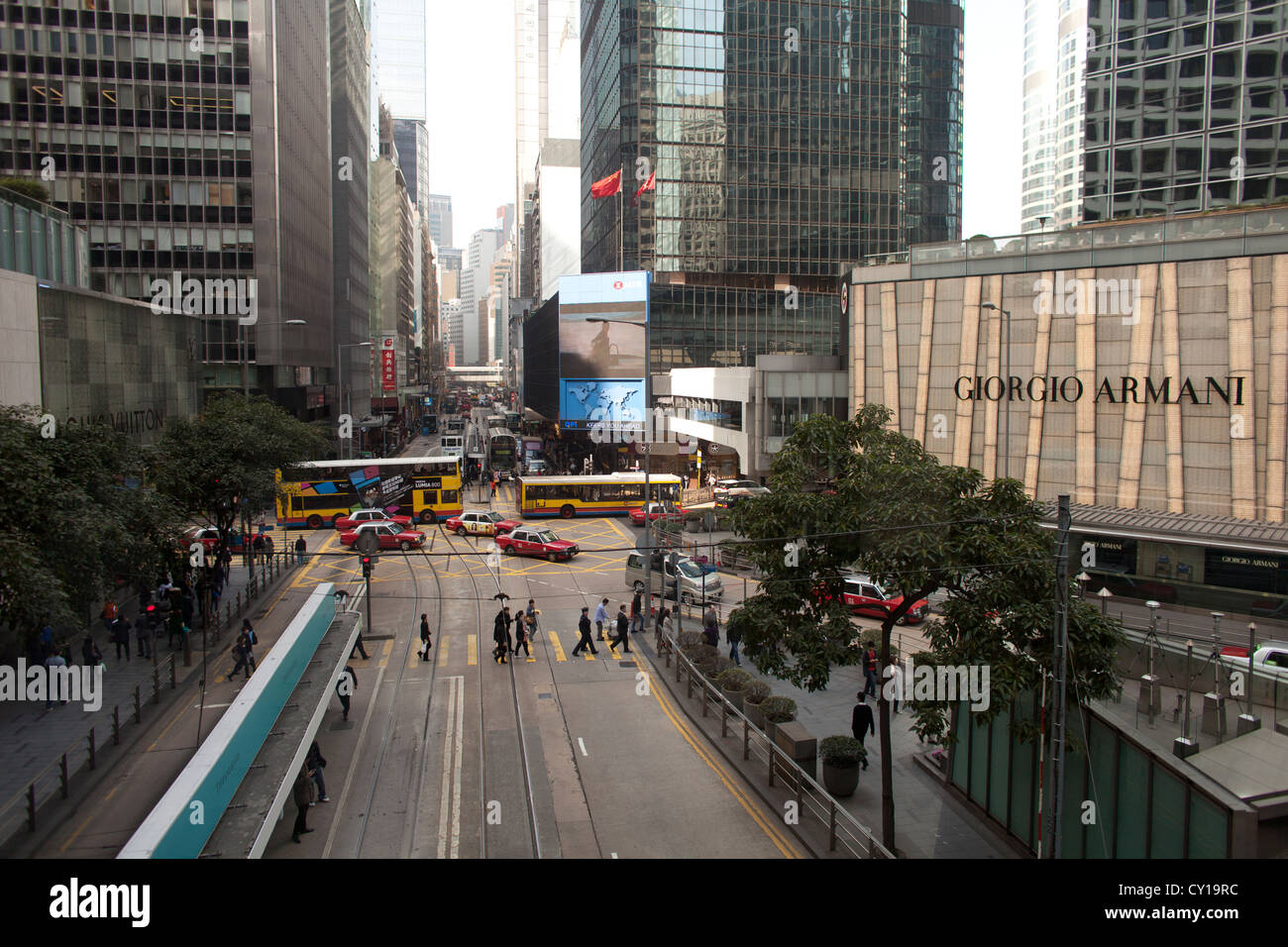 Innenstadt von Hongkong Stockfoto