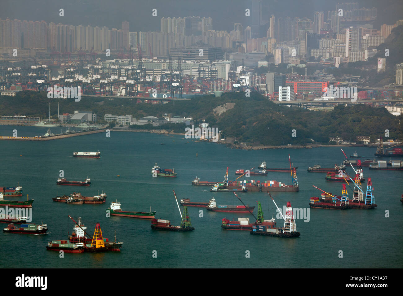 Hafen von Hongkong, China Stockfoto