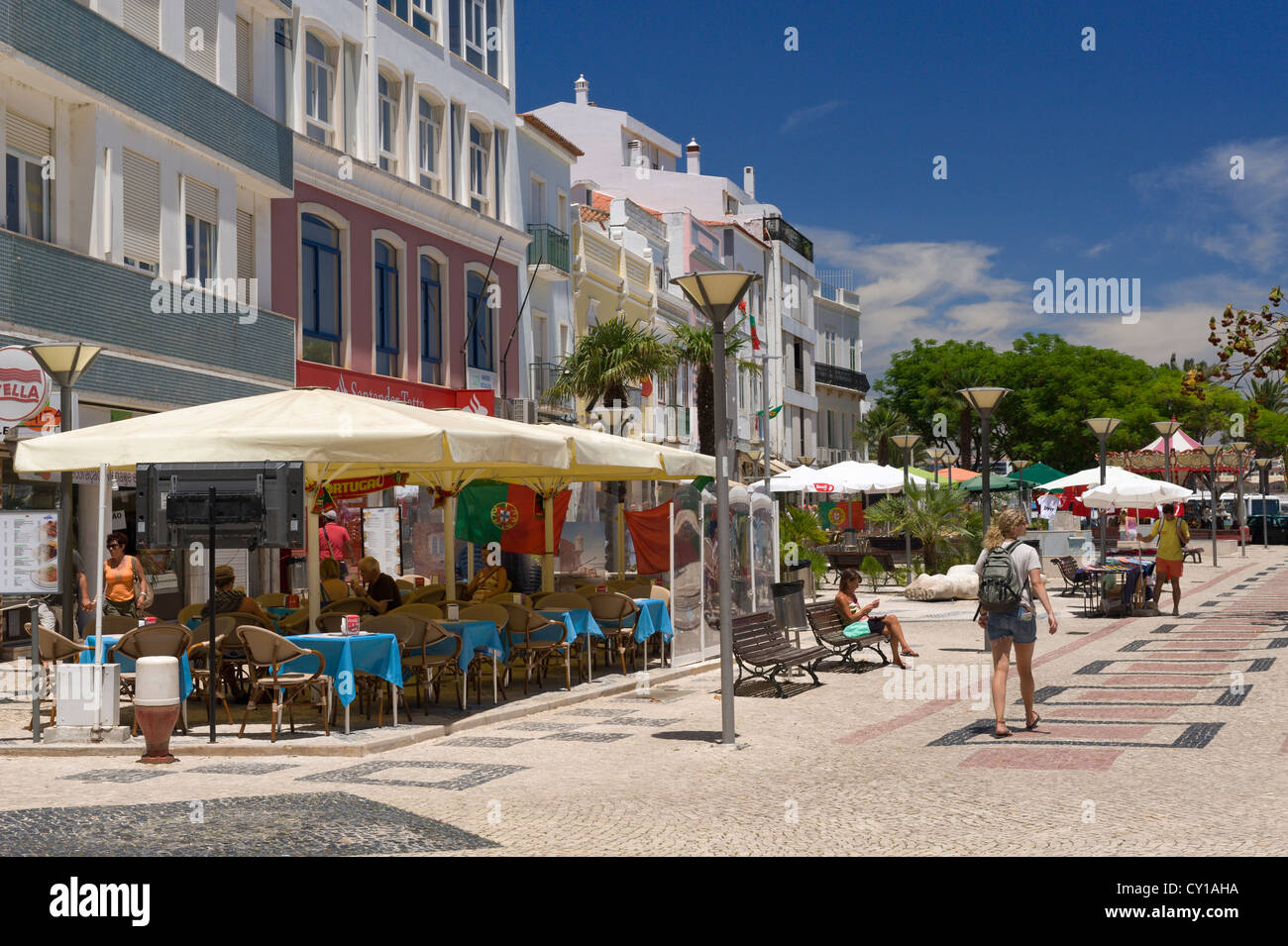 Portugal Algarve Lagos Stadtzentrum Stockfotografie Alamy