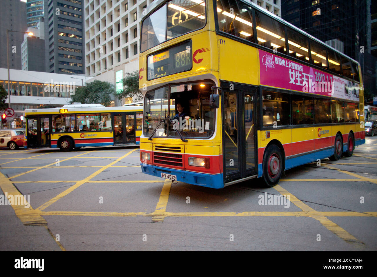 öffentliche Verkehrsmittel in Hongkong Stockfoto