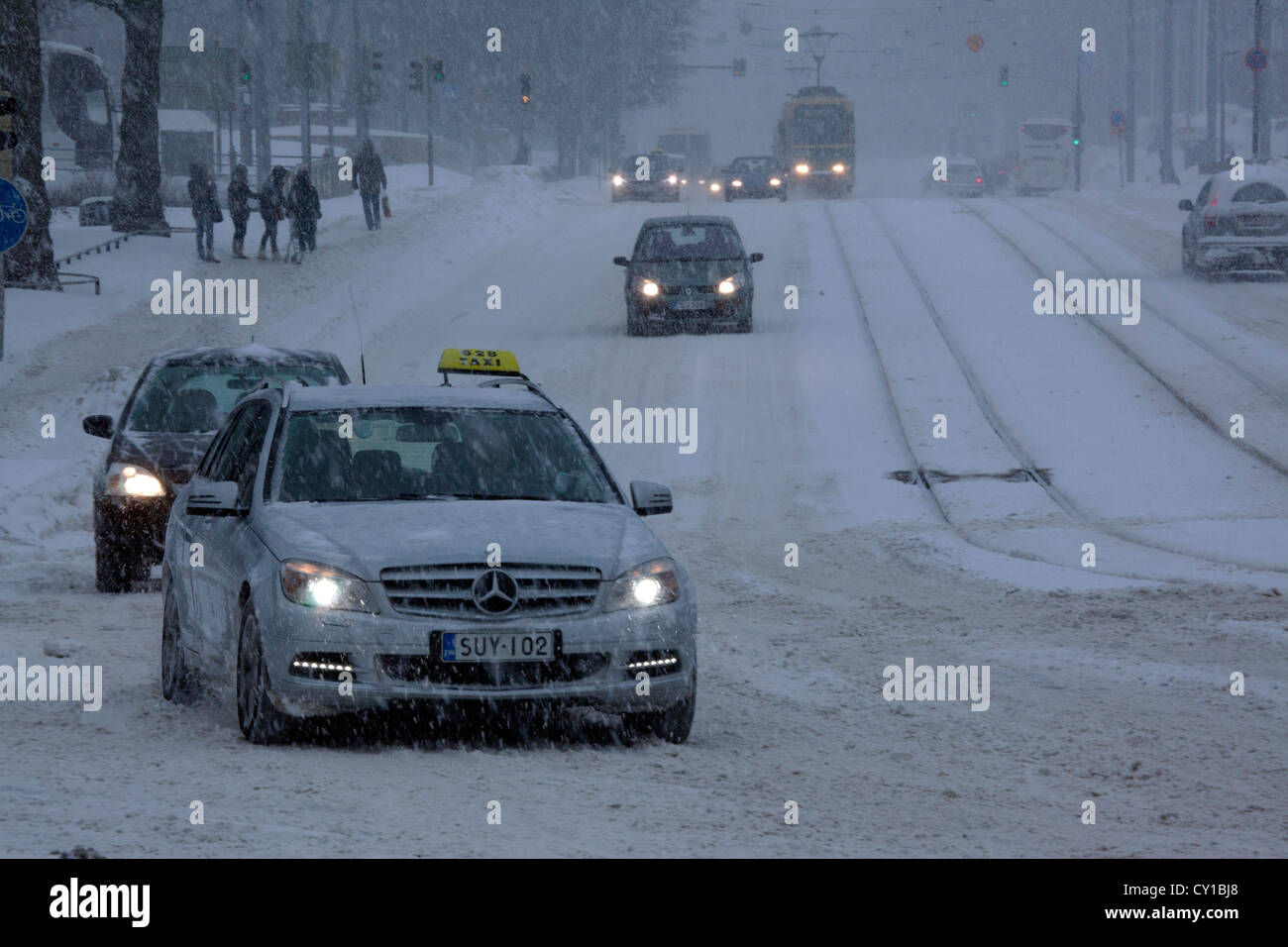 Winter in Helsinki Stockfoto