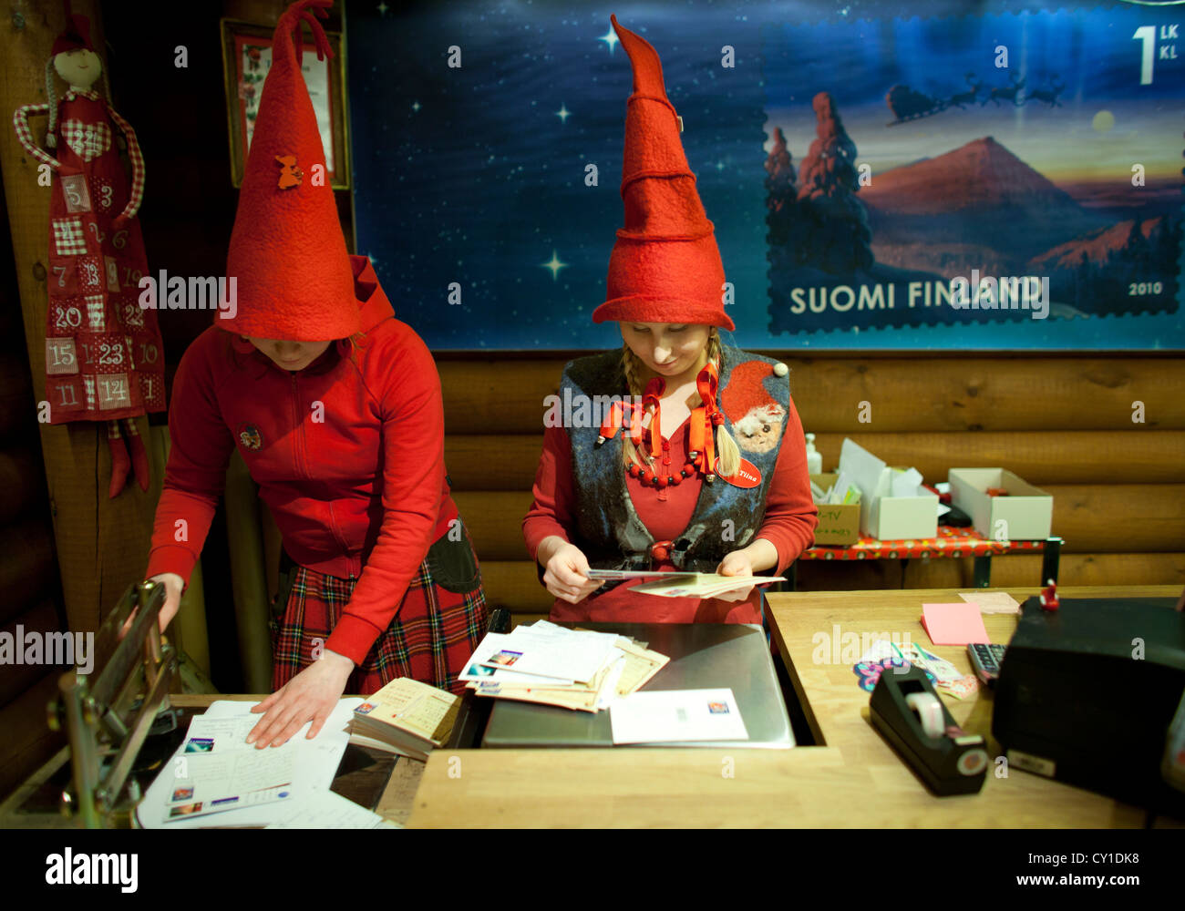 Weihnachtsmann-Büro in Nordfinnland Stockfoto