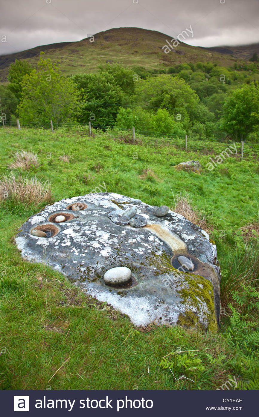 Alten Druiden Stein verändern mit Steinen gelegt um Sterne darzustellen. Stockfoto