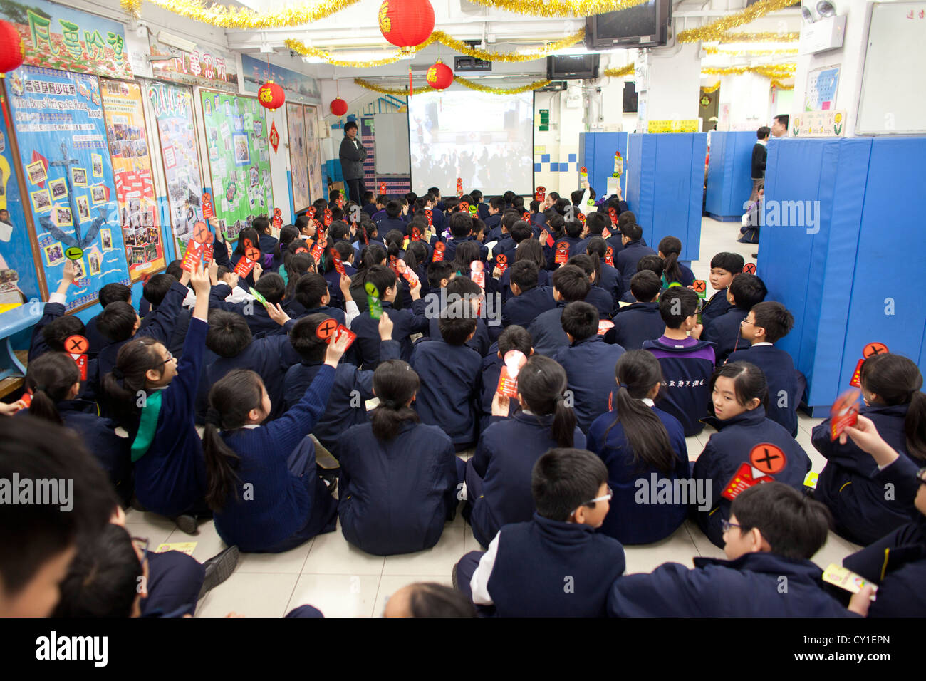 Grundschule in Hongkong Stockfoto