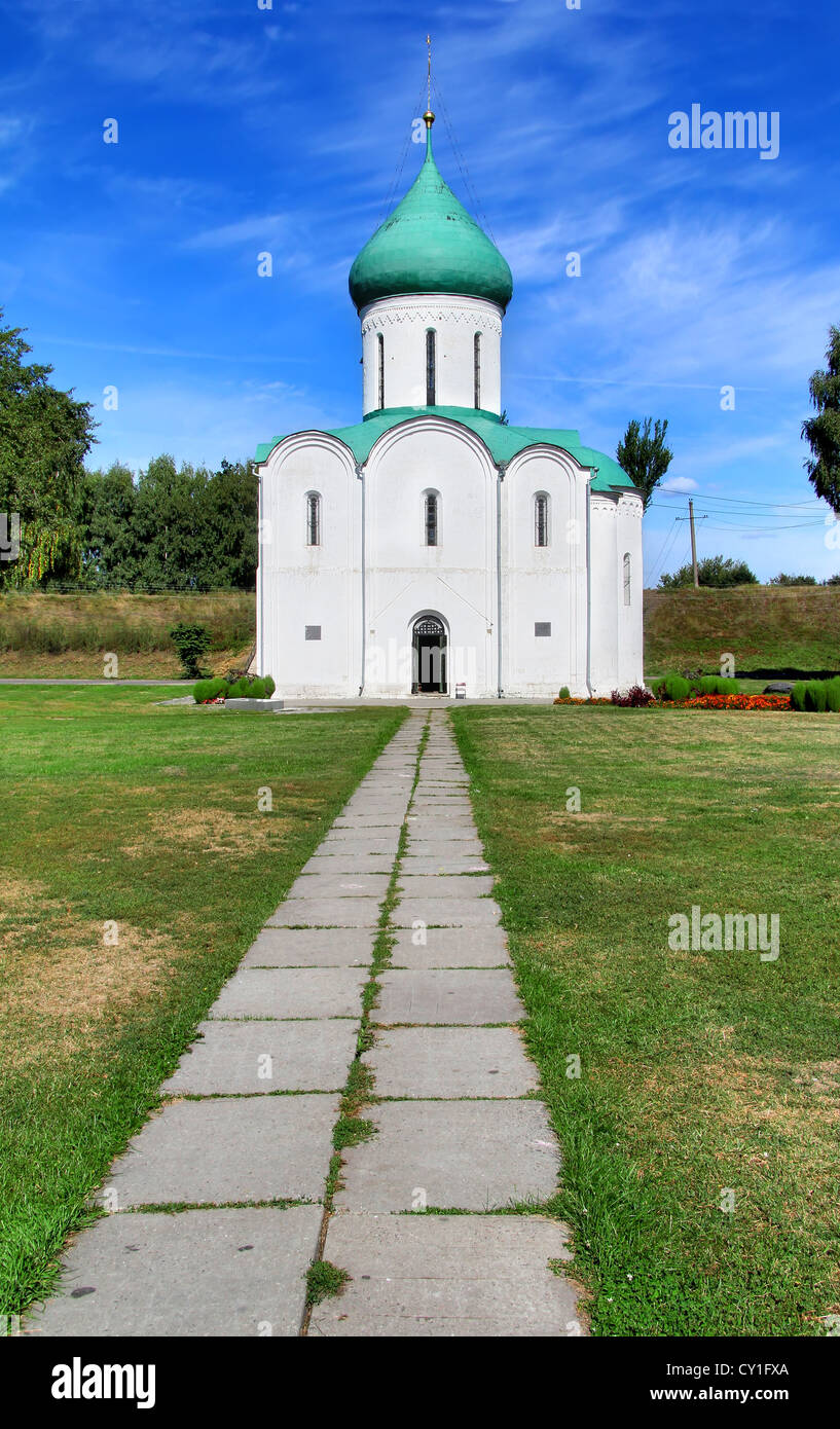 Kirche der Verklärung (1152) in Pereslawl-Salesskij, Russland Stockfoto