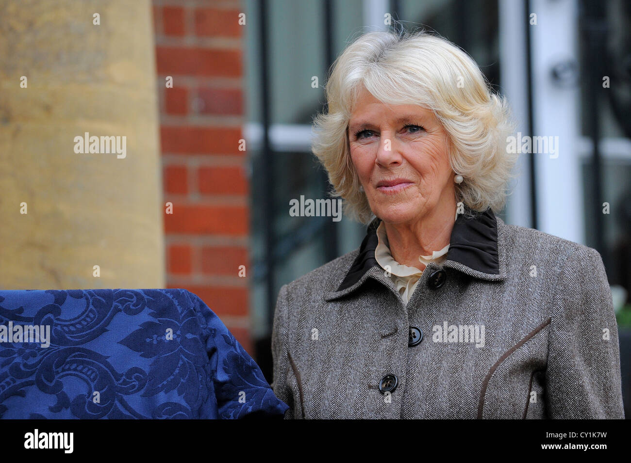 Camilla, Herzogin von Cornwall besucht Marlborough in Wiltshire. Stockfoto