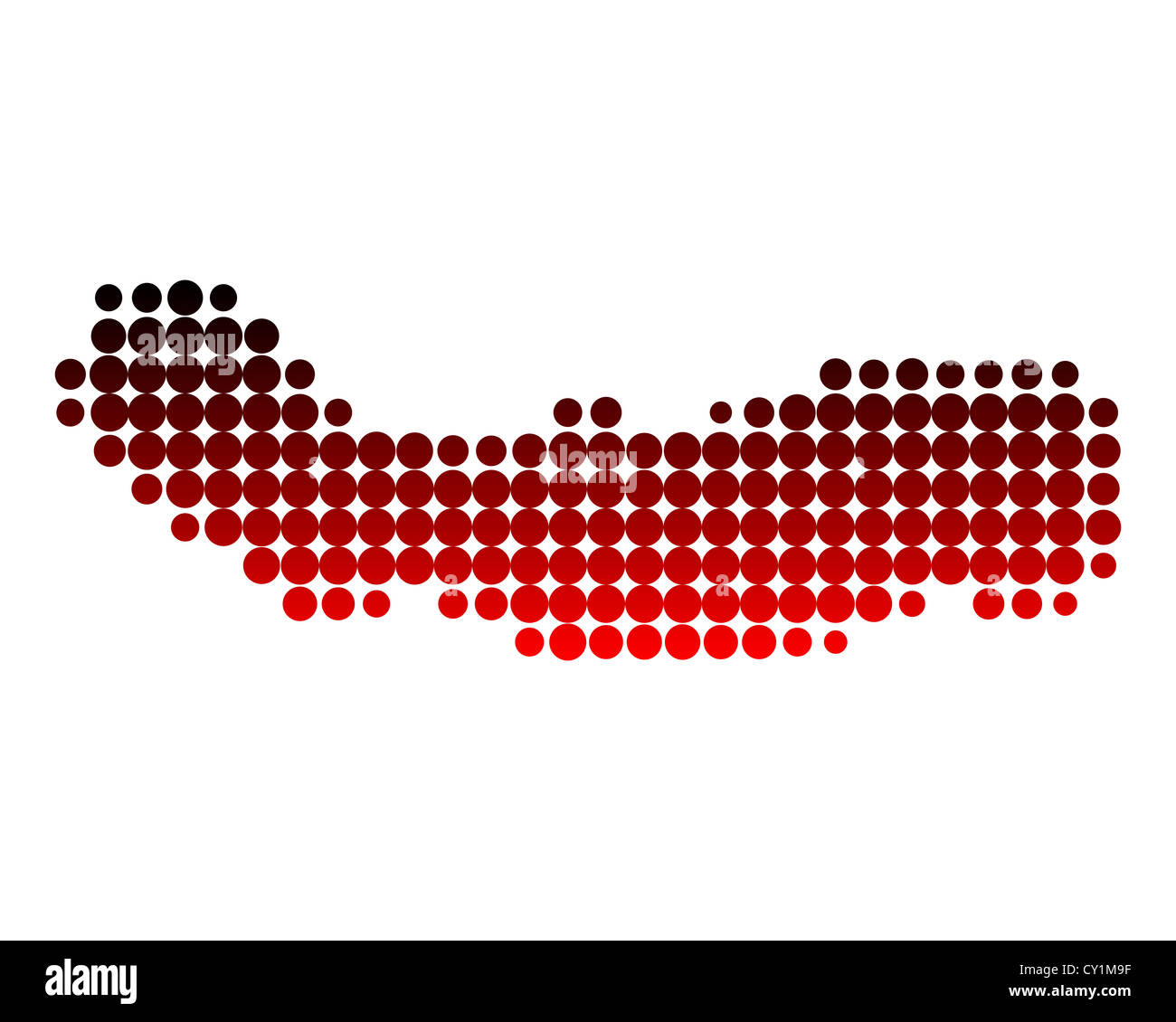 Karte von Sao Miguel Stockfoto