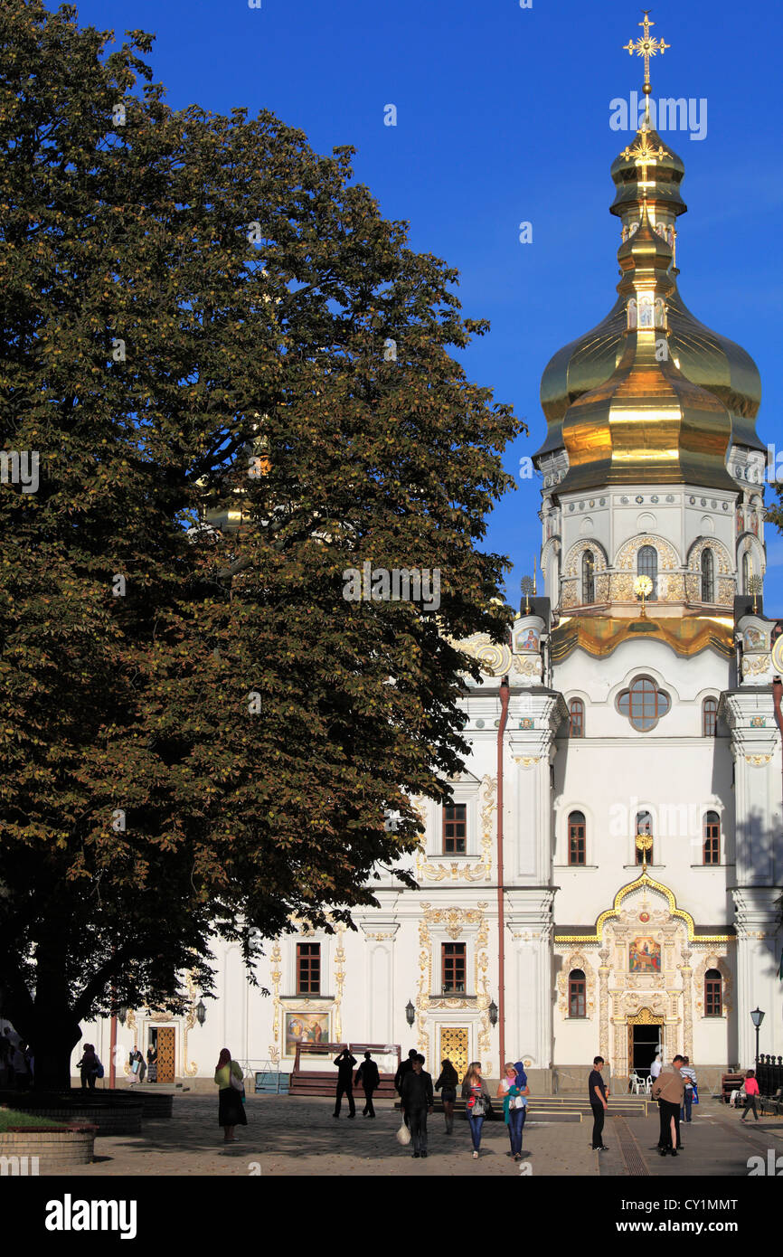 Ukraine, Kiev, Kiew, Kyevo-Pecherska Lavra, Uspenski-Kathedrale, Stockfoto