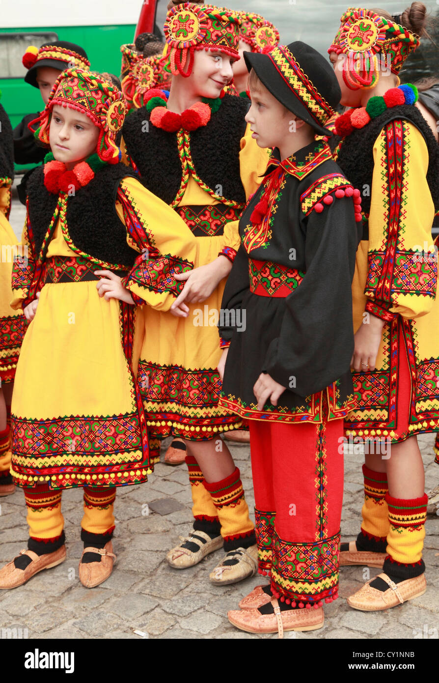 Ukraine, Lemberg, Kinder, Tracht, Stockfoto