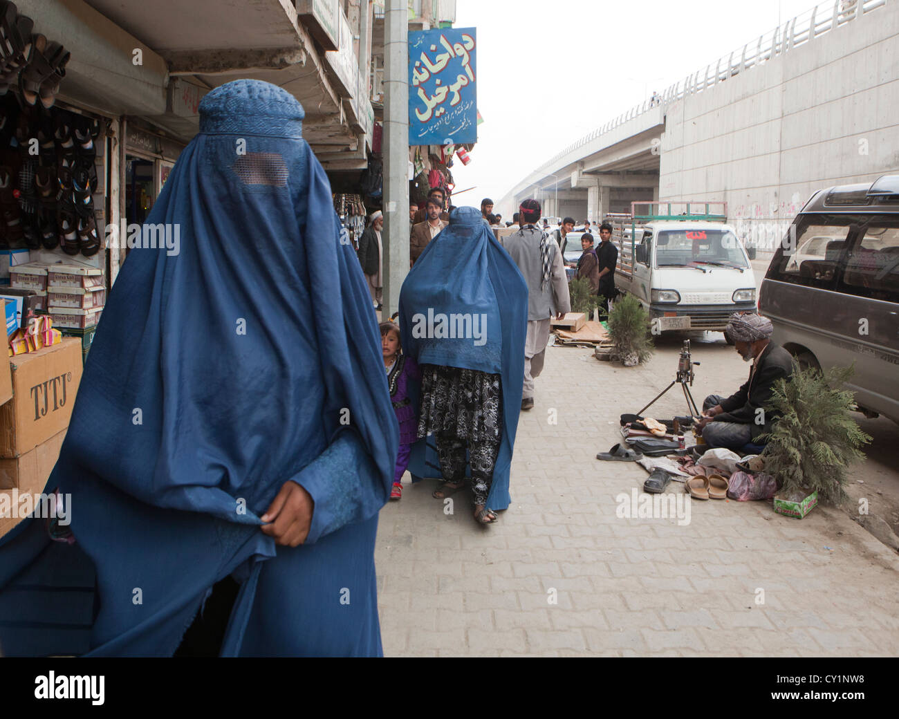 Frauen in Burka, Kabul, afghanistan Stockfoto