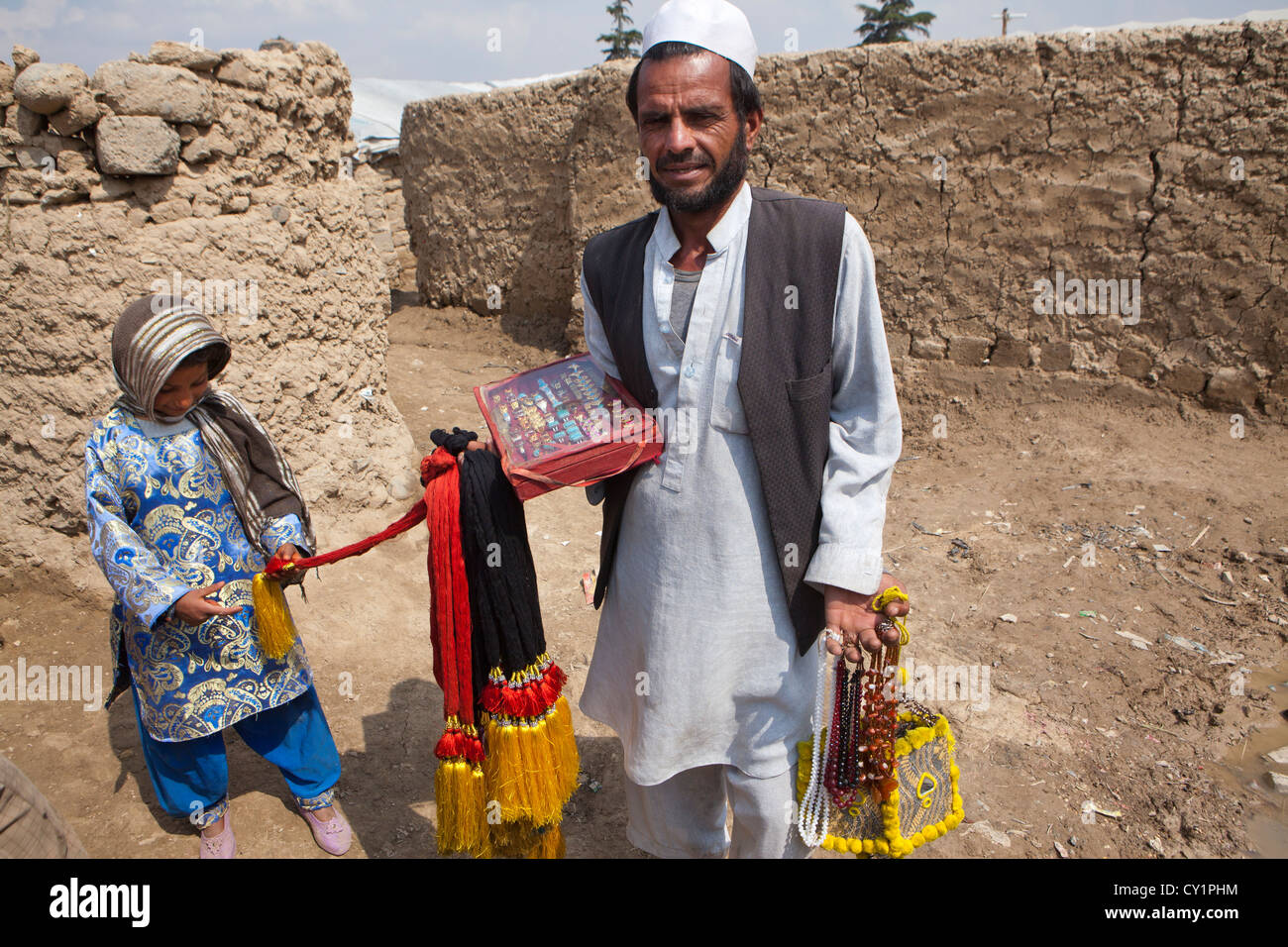 Straßenhändler in kabul Stockfoto