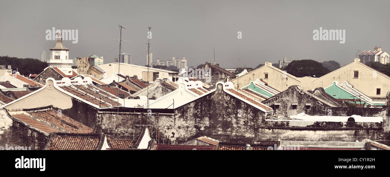 Malacca Dächer Stockfoto