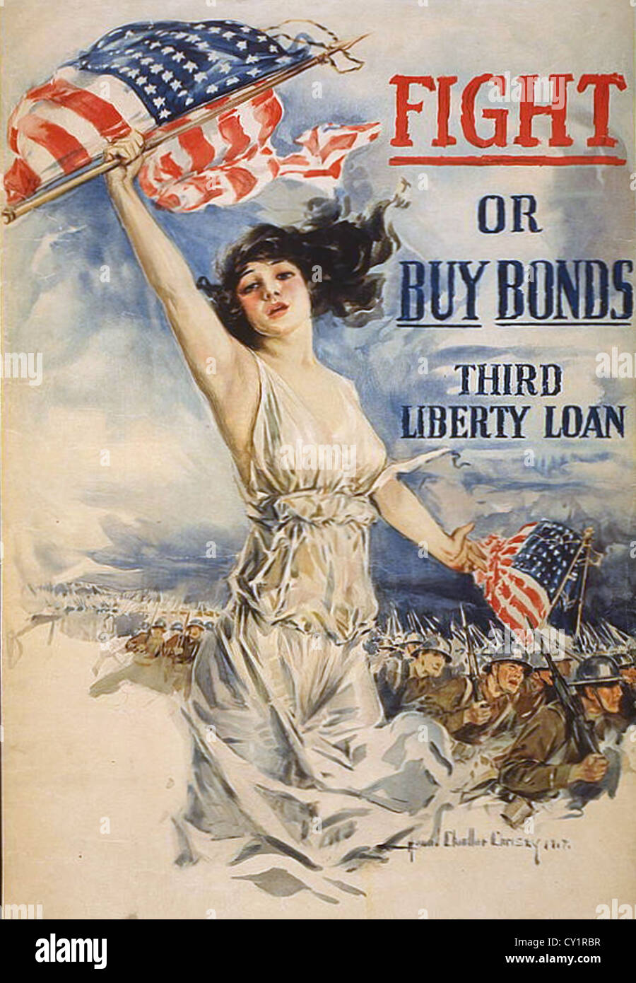 HOWARD CHANDLER CHRISTY (1873 – 1952) US-Illustrator, die diese Anleihen kaufen-Plakat 1917 gestaltet Stockfoto
