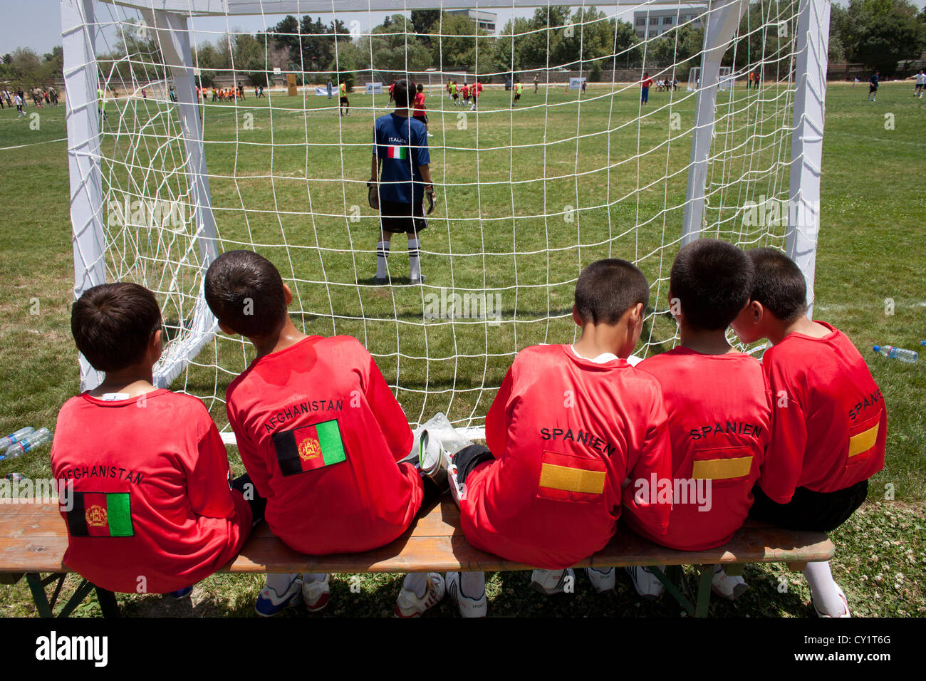 Sport Team einheitliche Kabul. deutsche Armee Fußball pla Stockfoto