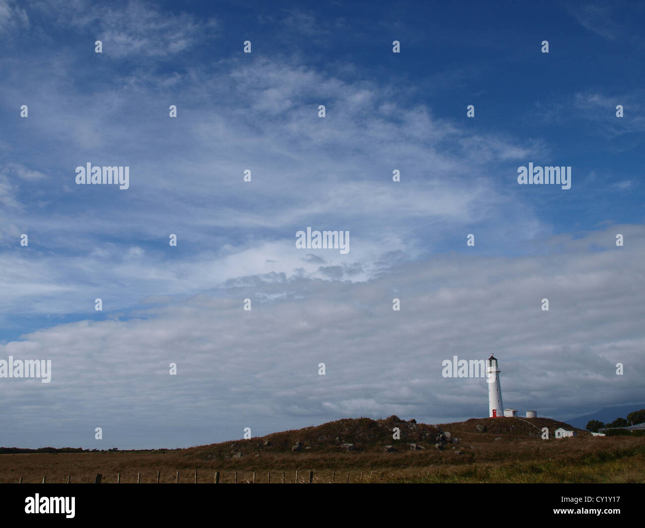 Cape Egmont Leuchtturm Taranaki, Neuseeland, 1881 Stockfoto