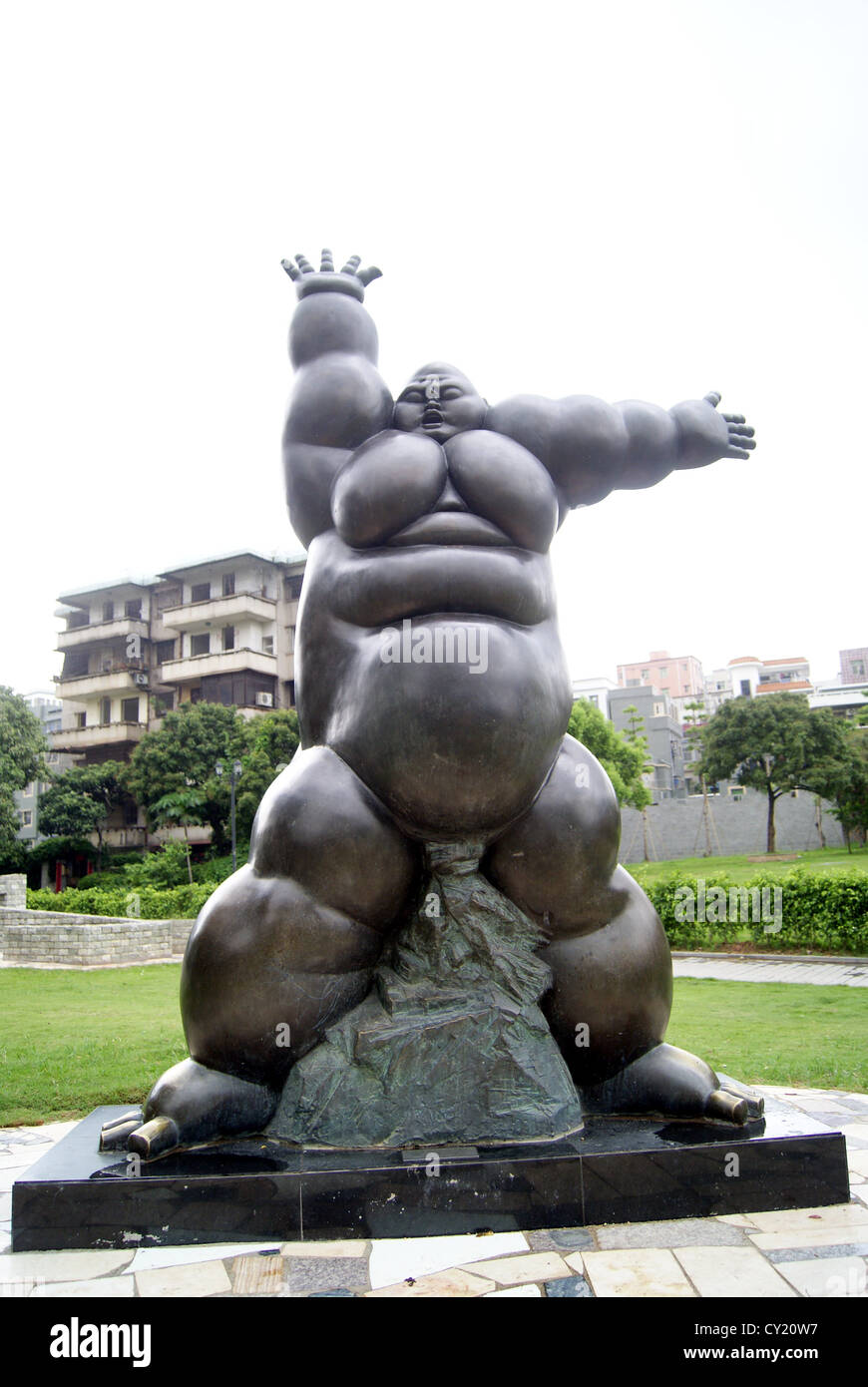 Städtische Skulptur im chinesischen shenzhen Stockfoto