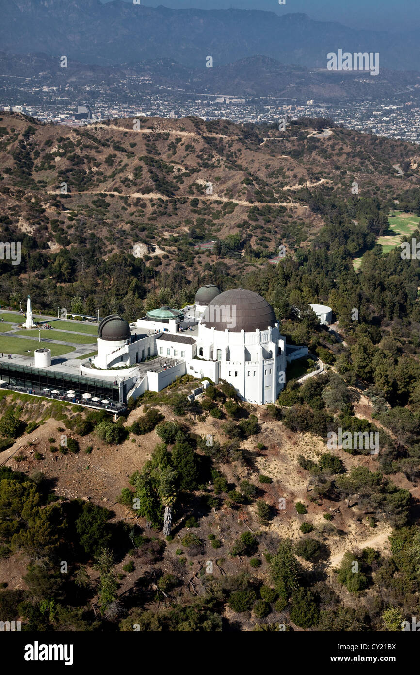 Griffith Observatory im Griffith Park, Hollywood Hills, Los Angeles. Stockfoto