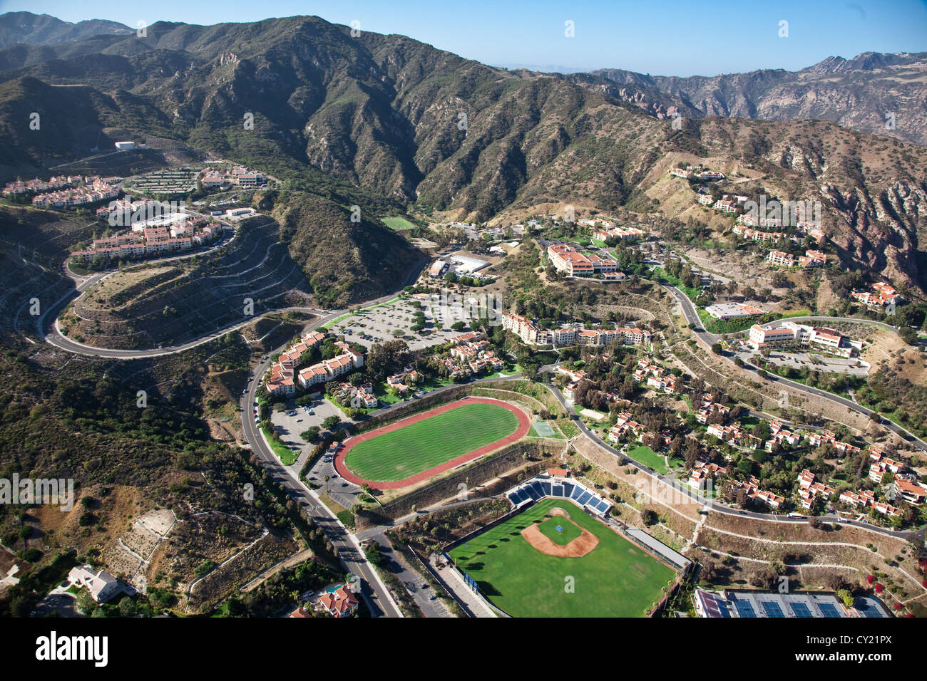 Campus der Pepperdine University Malibu, California. Stockfoto