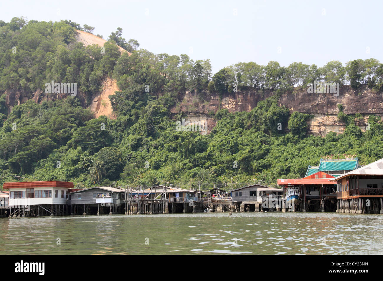 Buli Sim Sim Stelzenläufer Wasser Dorf, Sandakan, Sabah, Borneo, Malaysia, Südost-Asien Stockfoto