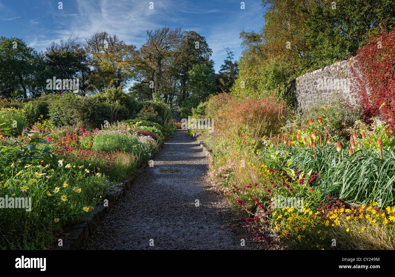 Dunvegan Castle ummauerten Garten Stockfoto