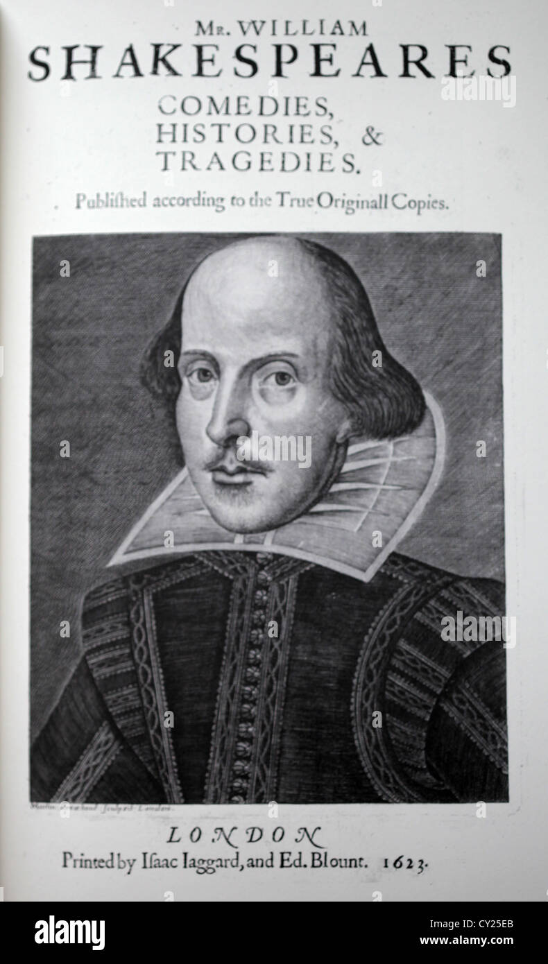 Shakespeares First Folio Stockfoto