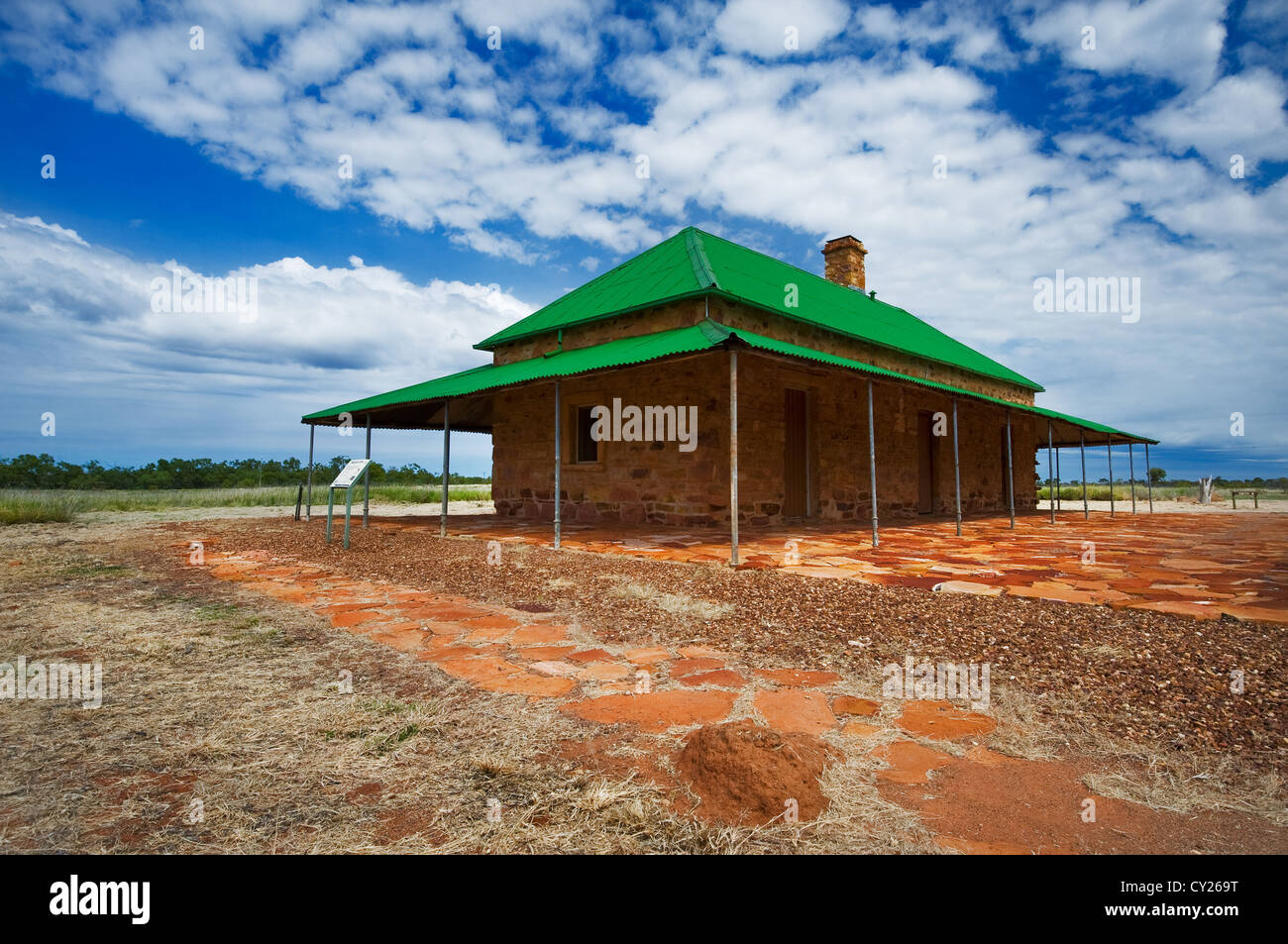 Historische Telegrafenstation in Tennant Creek. Stockfoto