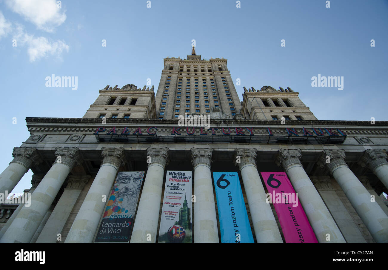 Palast der Kultur und Wissenschaft, Warschau, Polen Stockfoto
