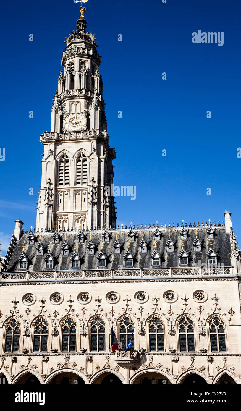 Kathedrale von Arras, Ort des Heros, Arras Nord Pas De Calais, Frankreich Stockfoto