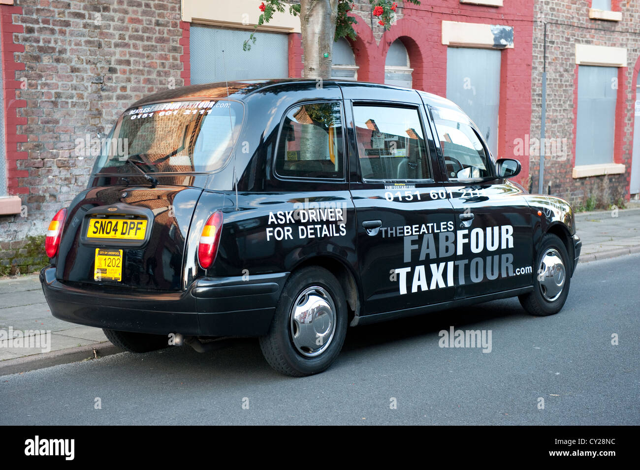 Beatles Fab vier Taxi Ride Tour Liverpool UK Stockfoto