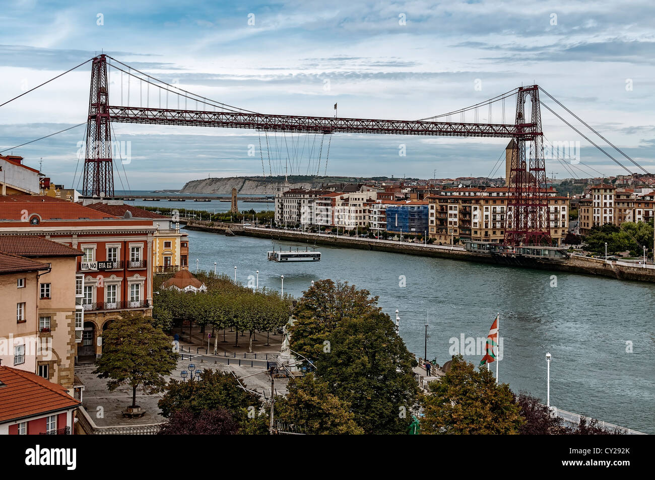 Schwebefähre Vizcaya, UNESCO-Weltkulturerbe, Portugalete Bilbao, Baskenland, Spanien, Europa Stockfoto