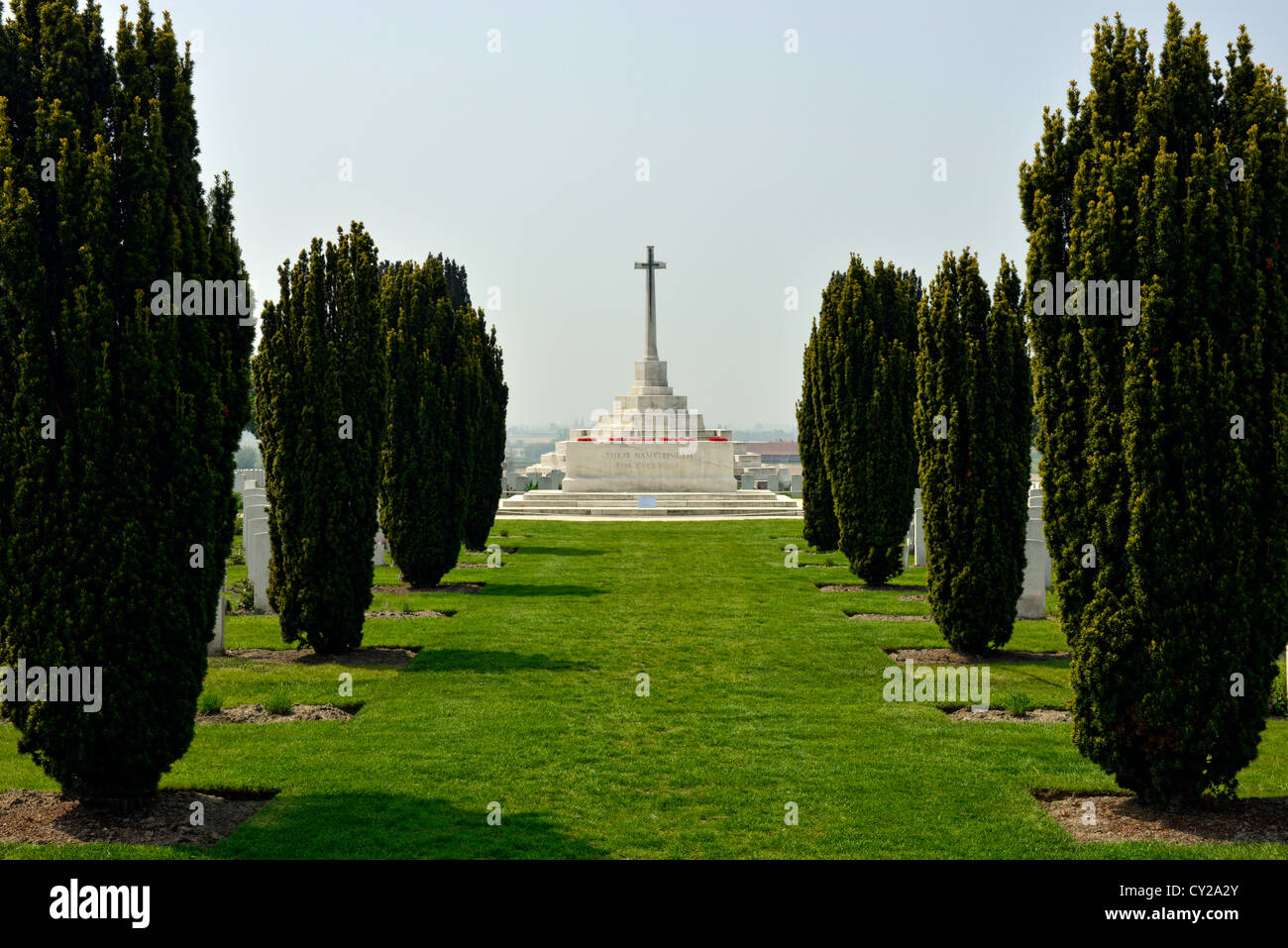 Passchendael ww1 Denkmal Tyne Cot Ieper Ieper Stockfoto
