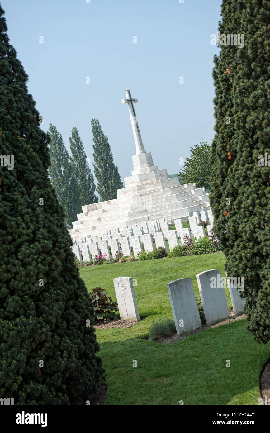 Passchendael ww1 Denkmal Tyne Cot Ieper Ieper Stockfoto