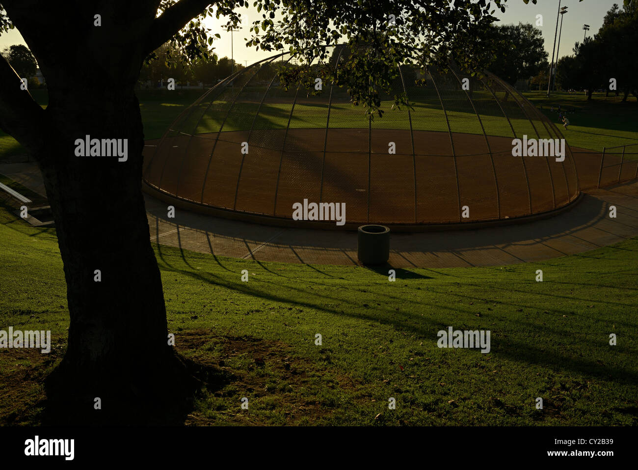 Santa Monica-Softball-Feld Stockfoto