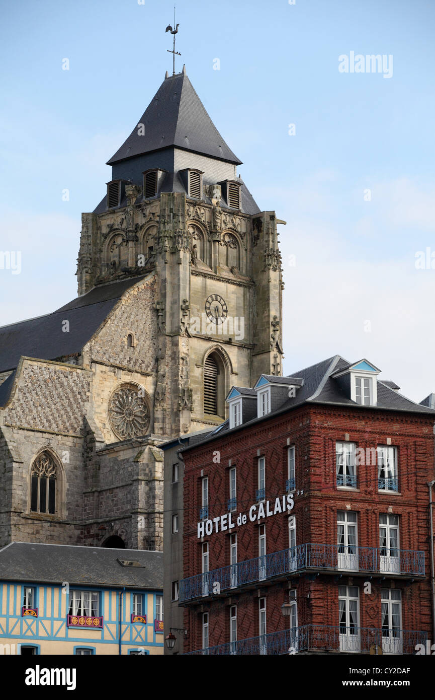 Kirche Saint-Jacques, Le Treport, Normandie, Frankreich Stockfoto