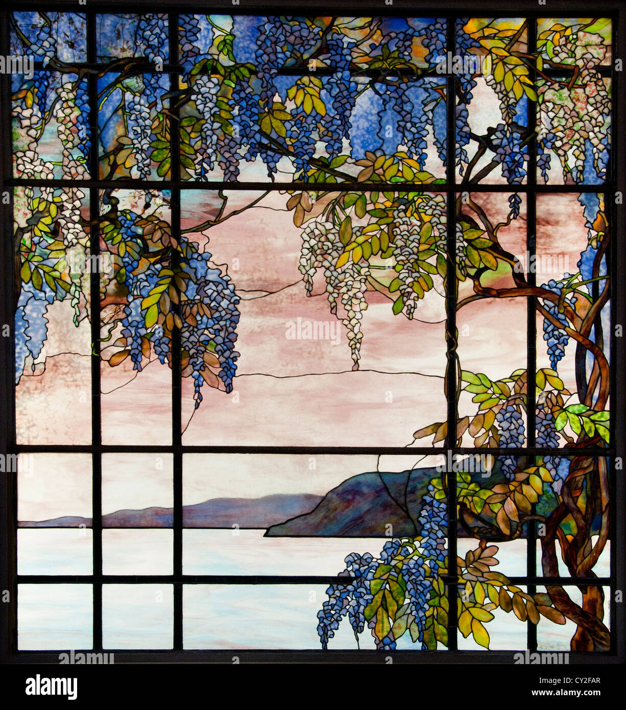 Oyster Bay Laurelton Hall New York entworfen von Louis Comfort Tiffany 1905 Vereinigte Staaten von Amerika amerikanische Fravrile Glas Stockfoto