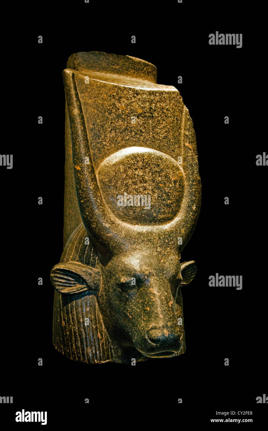 Kopf einer Kuh Göttin Amenhotep III New Kingdom 18 Dynastie 1417-1379 v. Chr. Ägypten Ägypten Stockfoto