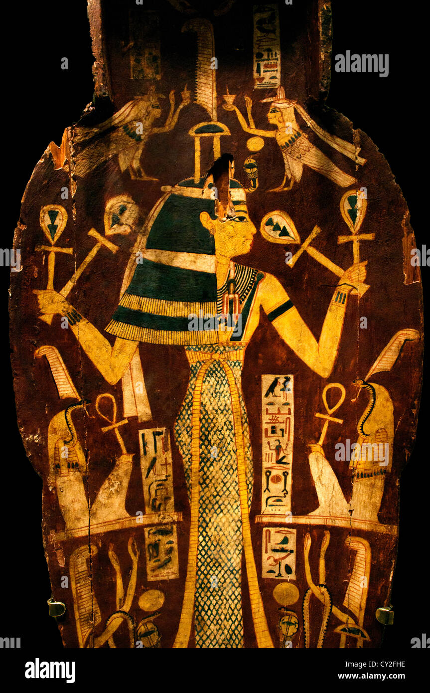Mumie Board von Henettawy Schwester-Frau Hohepriester Amun Ṣān Dynastie 21 990 – 970 v. Chr. Ägypten Theben Deir el-Bahri Grab Stockfoto