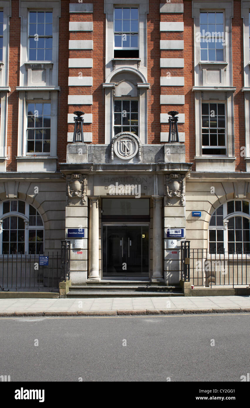 Nuss, Hauptsitz der National Union of Teachers in Euston, London Stockfoto