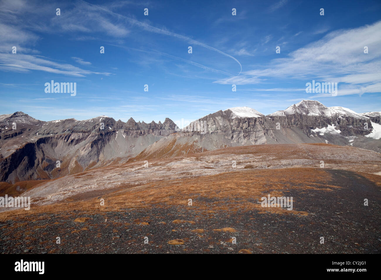 Die Glarner Schub UNESCO-Welterbe Schweizer Alpen bei Flims, Schweiz Europa Stockfoto