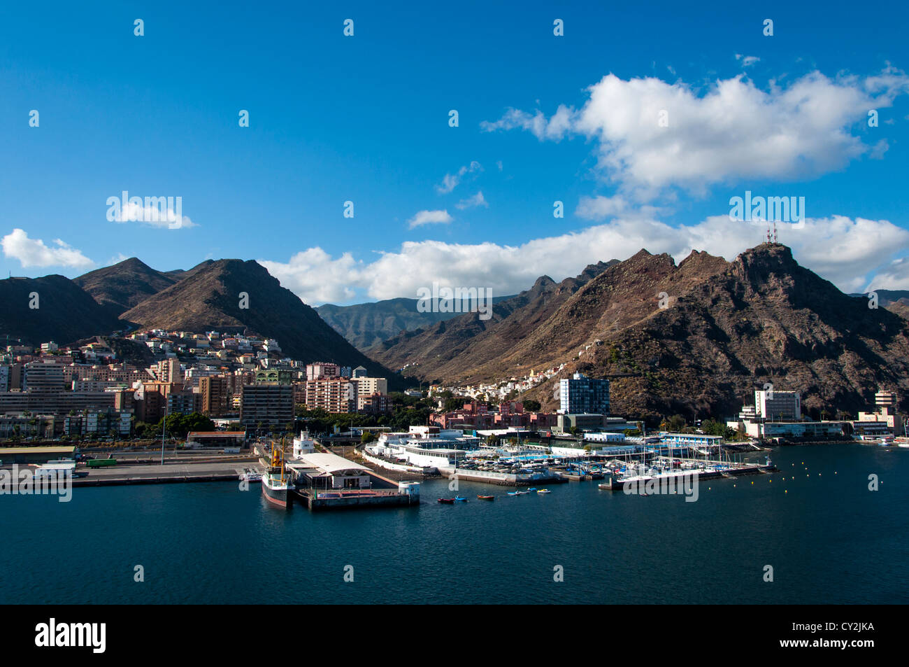 Santa Cruz de Teneriffa - aus der Vogelperspektive Stockfoto