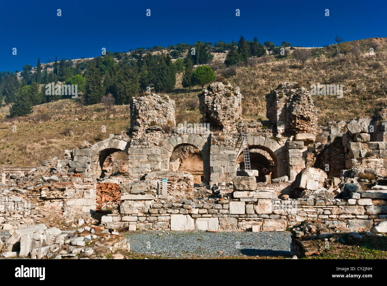 Ruinen der antiken Stadt - Efes in der Türkei Stockfoto