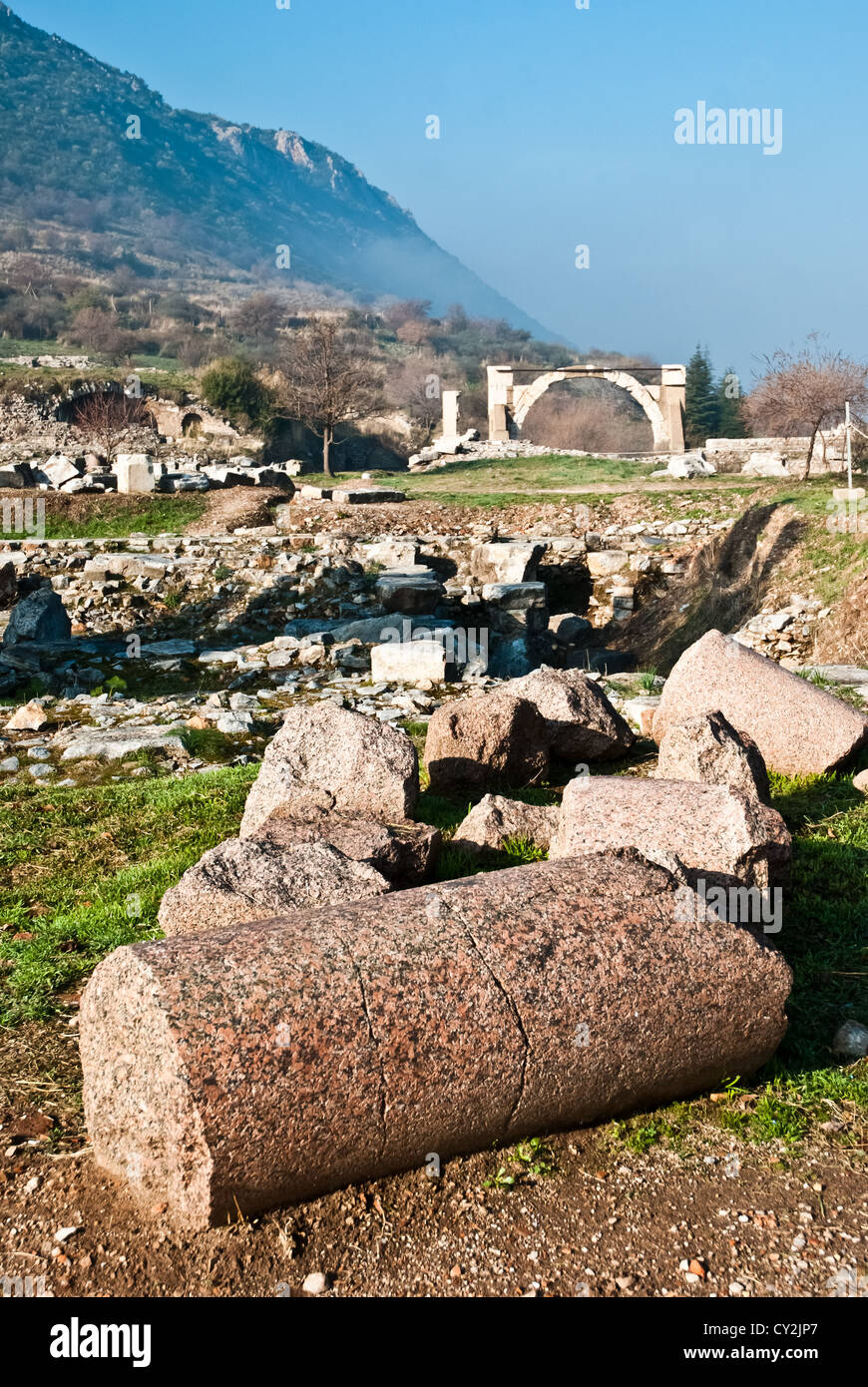 Ruinen der antiken Stadt - Efes in der Türkei Stockfoto