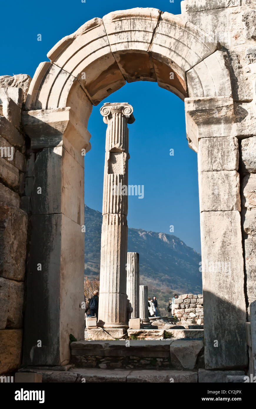 Ruinen der antiken Stadt - Efes in der Türkei Stockfoto