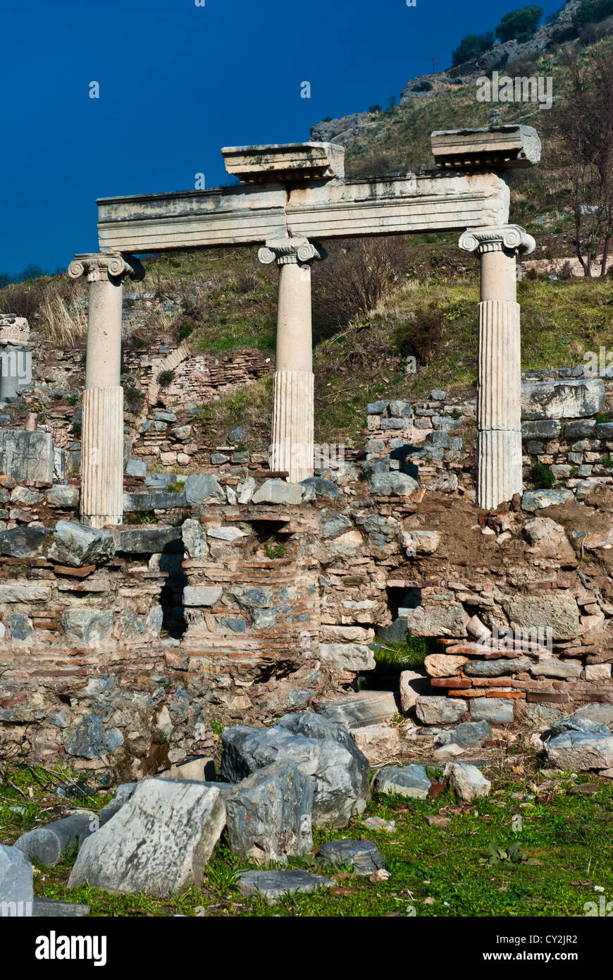 Ruinen der antiken Stadt - Efes in der Türkei Stockfoto