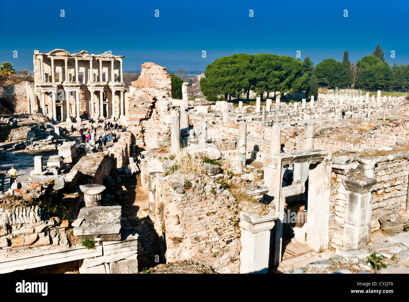 Ruinen der antiken Stadt - Efes in der Türkei Stockfoto