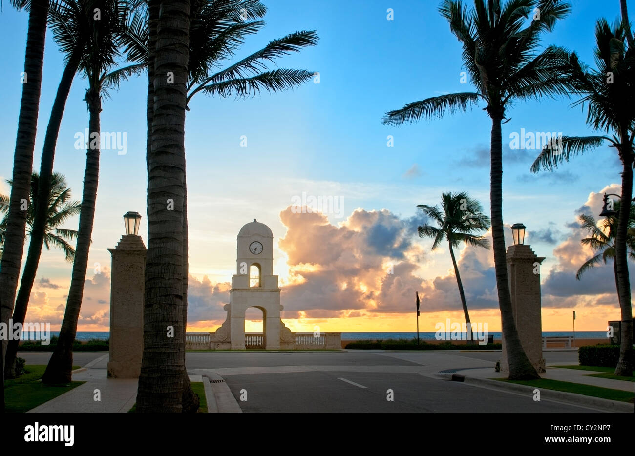 Wert Avenue / South Ocean Boulevard in West Palm Beach Florida. Stockfoto