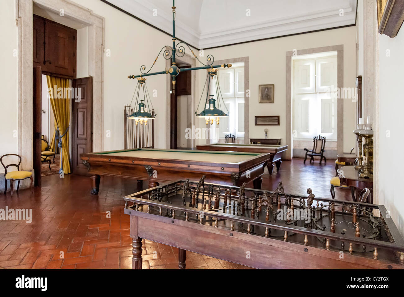 Spielzimmer der Nationalpalast von Mafra, Kloster und Basilika in Portugal. Franziskaner Orden. Barock-Architektur. Stockfoto