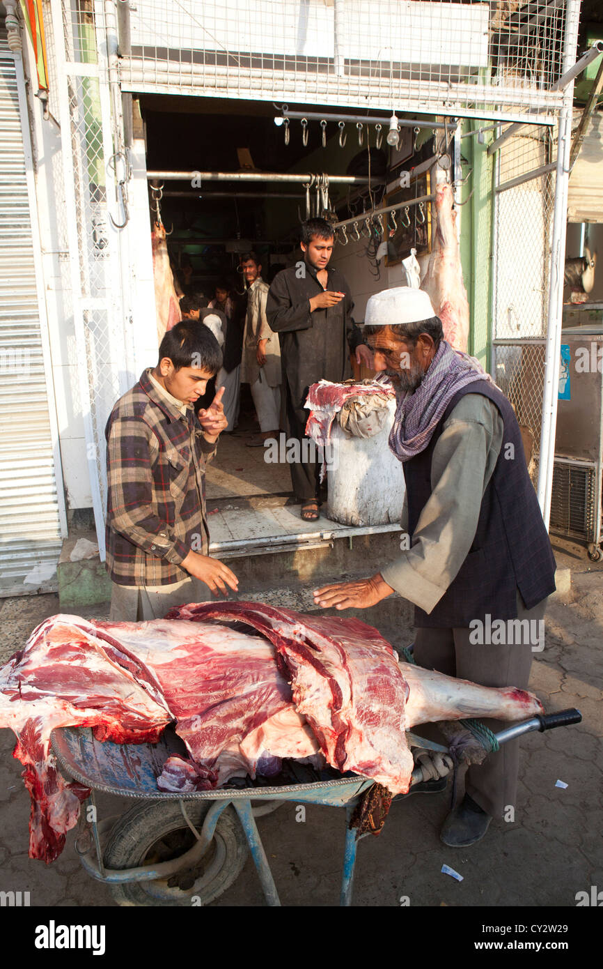 Metzger in Kabul, Afghanistan Stockfoto